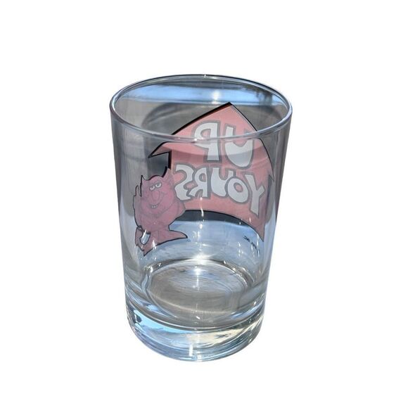 Vintage One Glass Up Yours Print Shot Glass Vodka - Picture 4 of 11